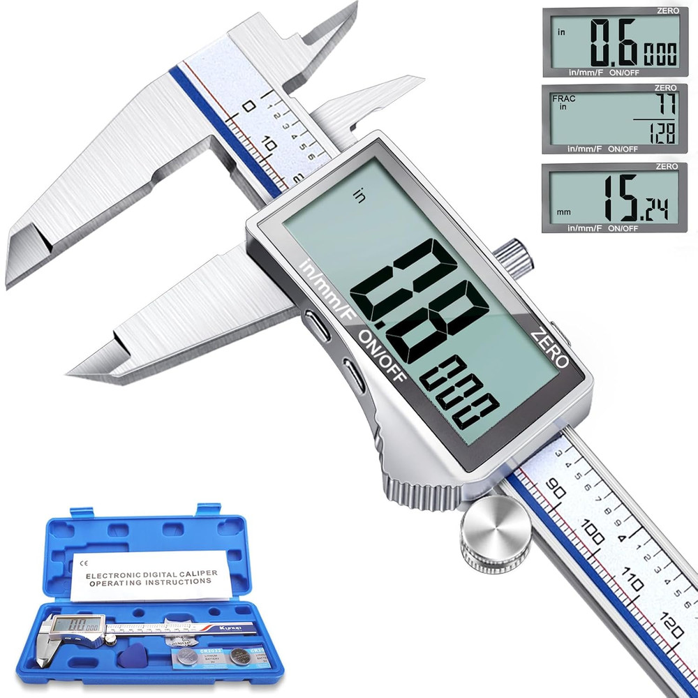 Digital Caliper, Caliper Measuring Tool with Large LCD Screen, Micrometer Calipe
