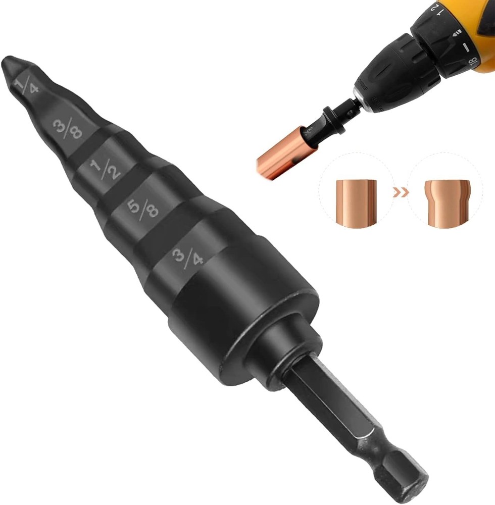 Portable HVAC Copper Pipe 5-in-1 Expander Tool with Multiple Drill Bits