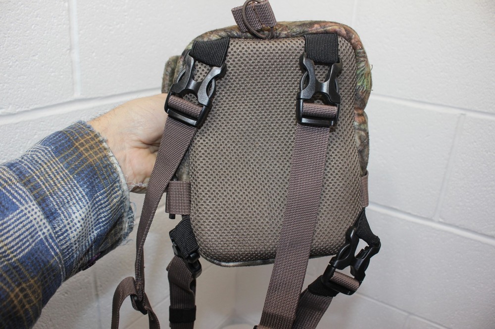 Terrain Plateau Bino soft Case Chest Storage Harness Binocular Breakup Camo EUC!