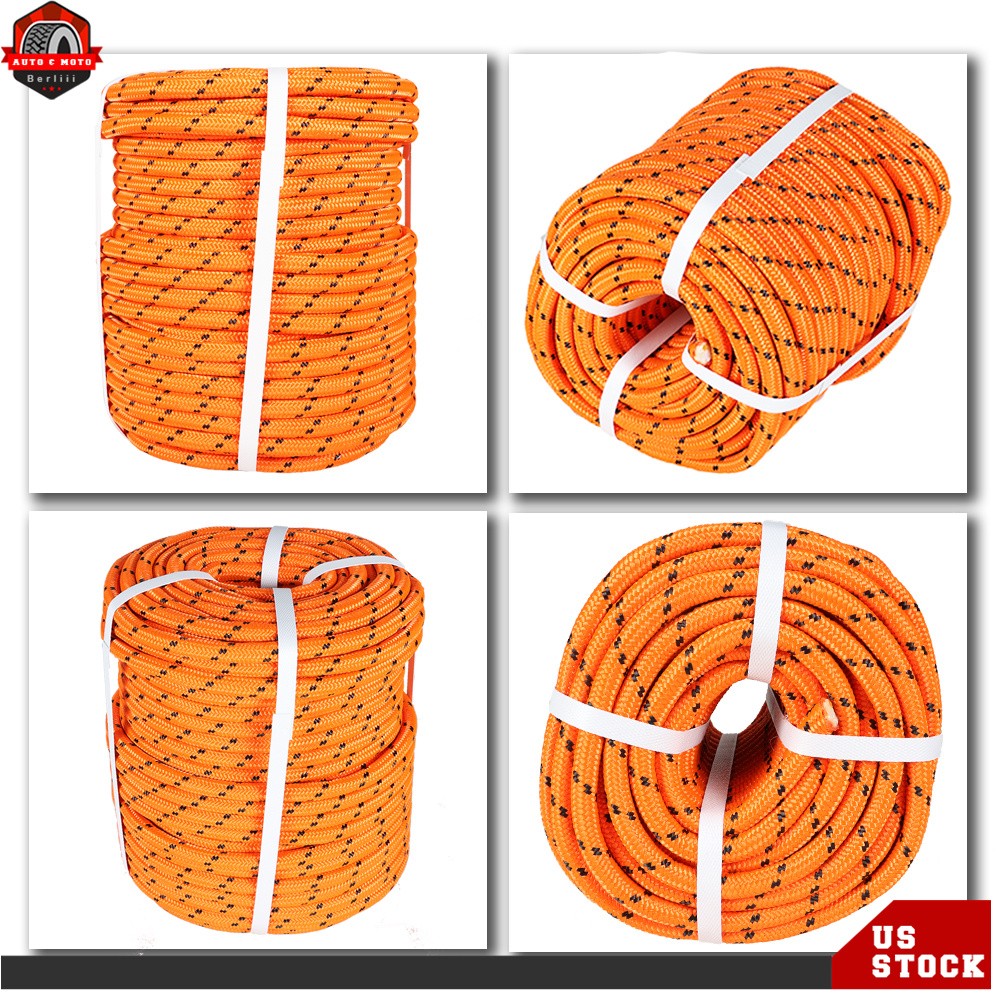 1/2" ×200' Double Braid Polyester Rope Nylon Pulling 6180lbs Breaking Strength