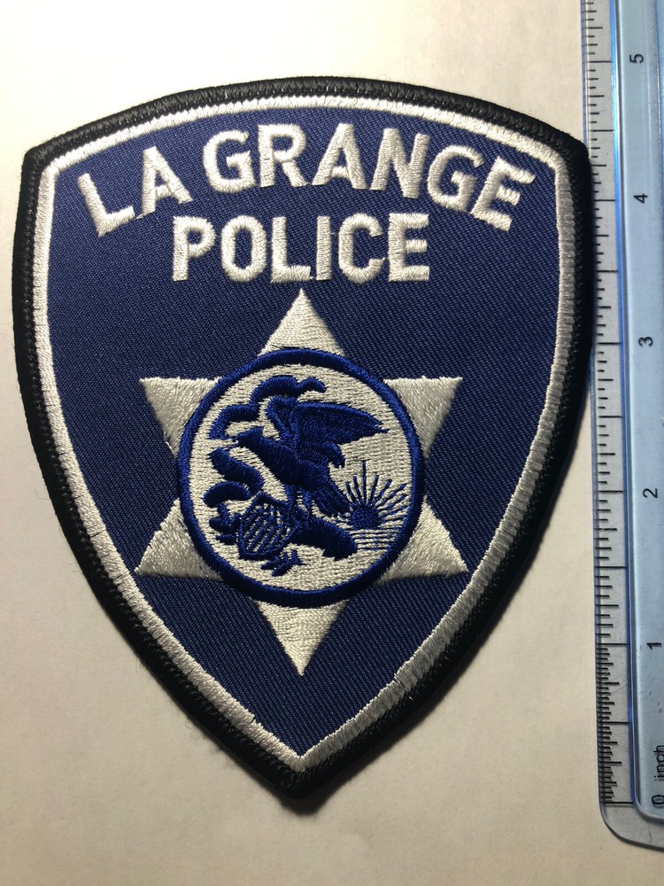 Lagrange Illinois Police Patch ~ White & Blue