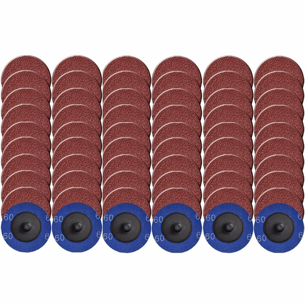 100PCS 2" 60 Grit Roll Lock Quick Change Sanding Grinding Discs for Die Grinder