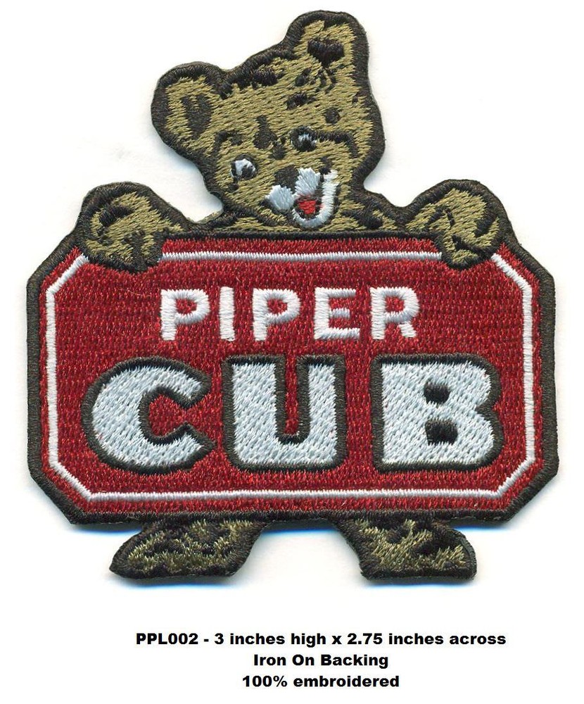 PIPER CUB AIRCRAFT HOOK VEL-KRO PATCH -PPL2V