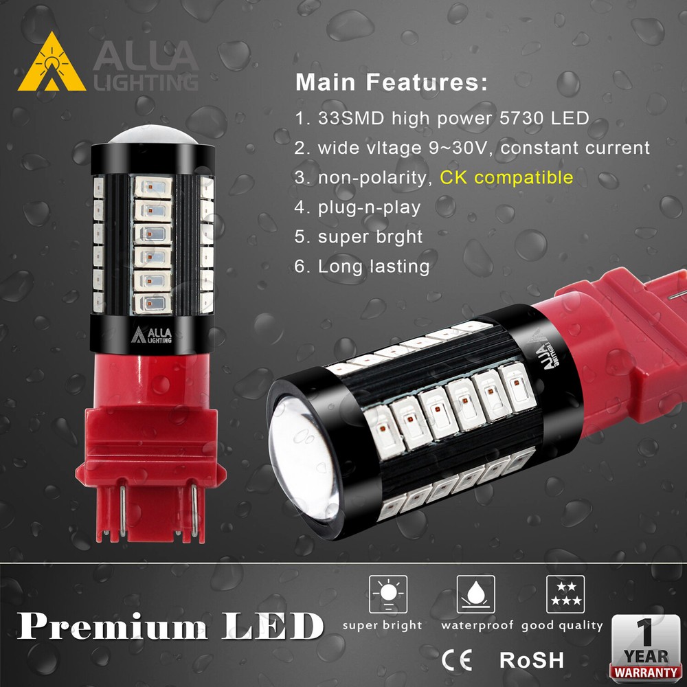 LED STROBE to Solid RED Taillight Taillamp Rear Brake Light Bulb for Trailblazer