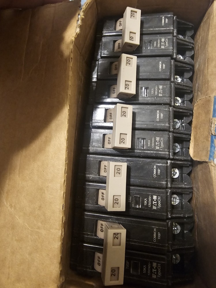 20 Amp Eaton Breakers 5 Pack