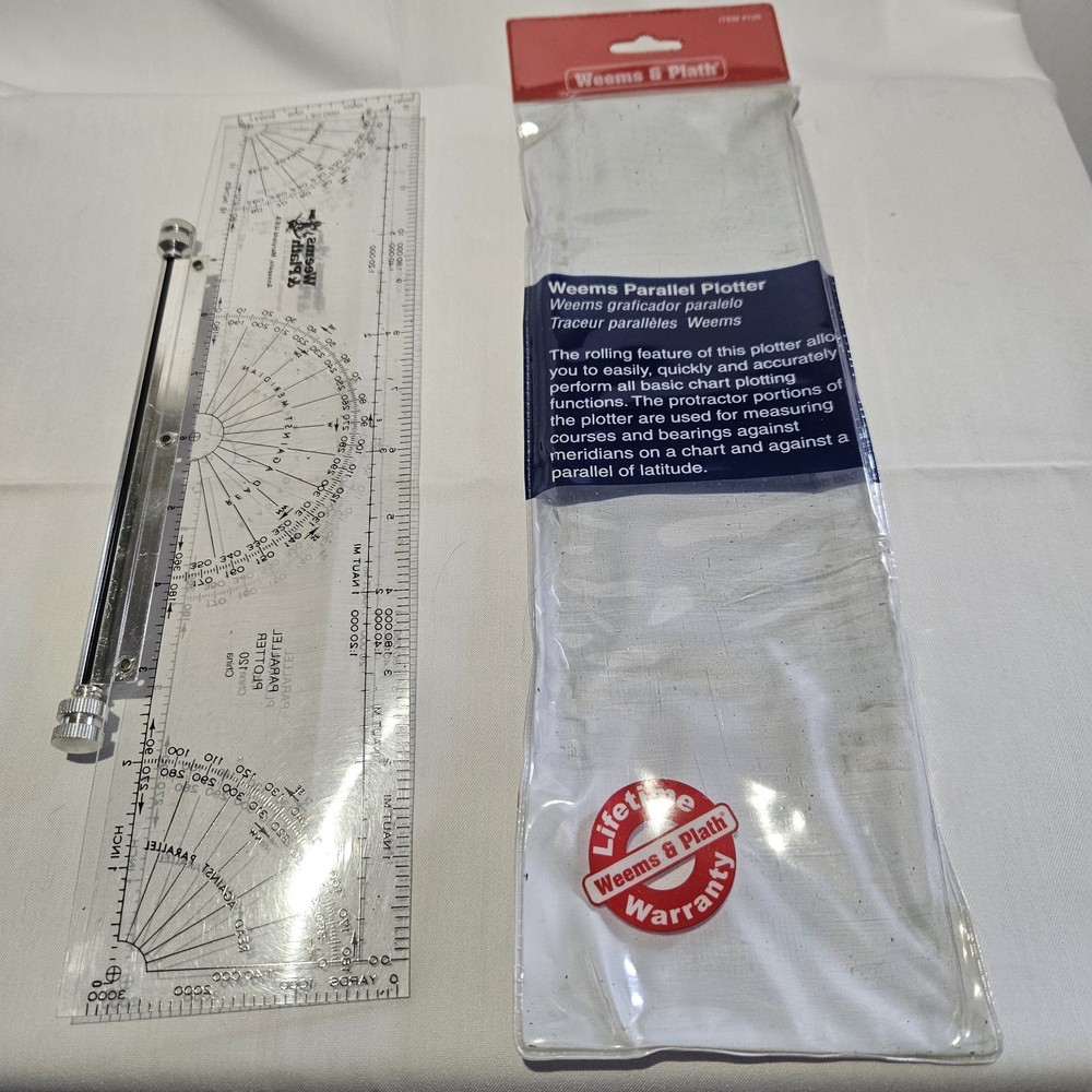 Weems & Plath Marine Navigation Parallel Plotter Rolling Ruler #1