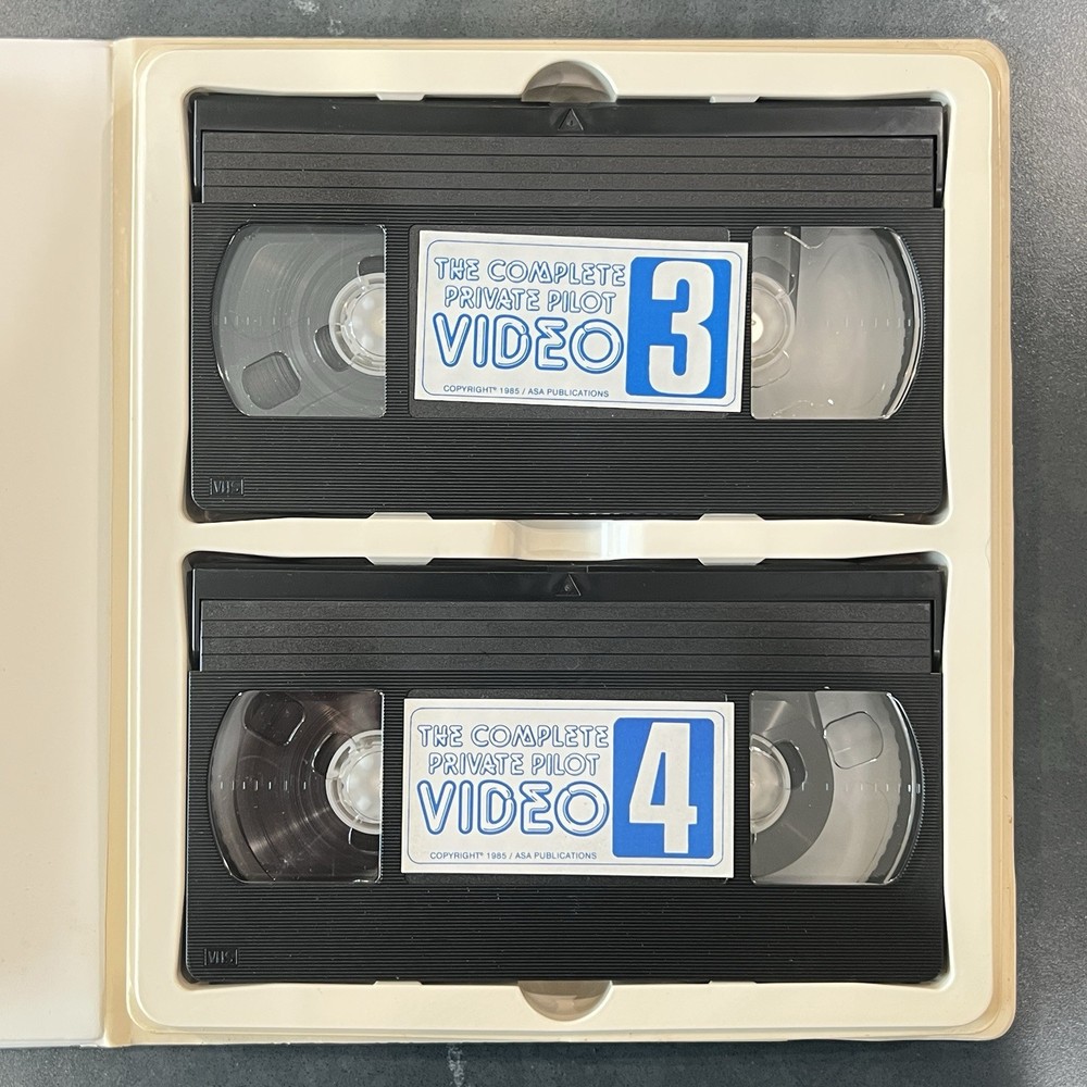 THE COMPLETE PRIVATE PILOT VIDEO 4 VHS Set ASA Aviation Instruction Tutorial
