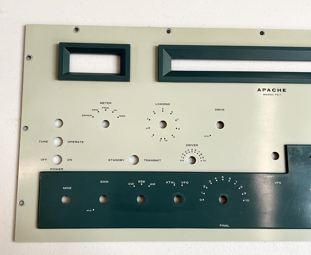 Vintage Heathkit Apache TX-1 Faceplate Great Condition