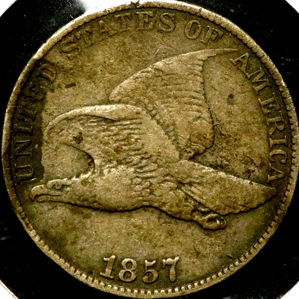 1857 Flying Eagle One 1 Cent  R1329