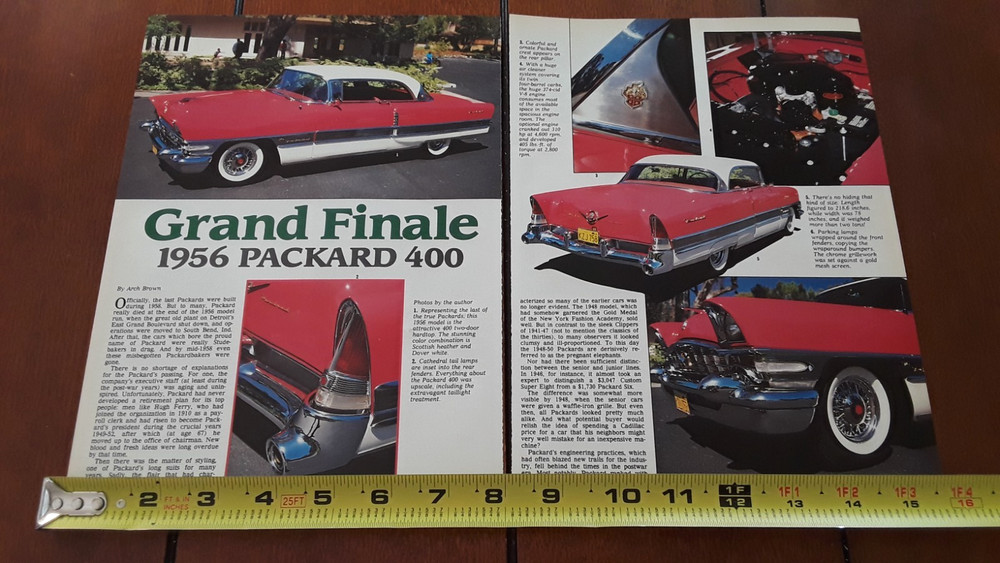 1956 PACKARD 400   ORIGINAL 1992 ARTICLE