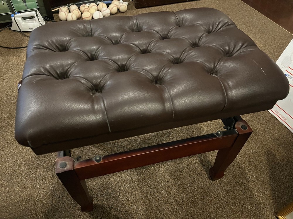 PILLOW TOP ADJUSTABLE PIANO BENCH/STOOL