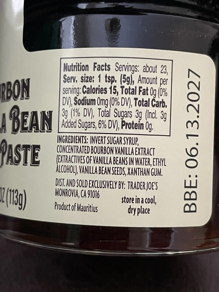 Trader Joe's Bourbon Vanilla Bean Paste, 4 oz, 2 Count
