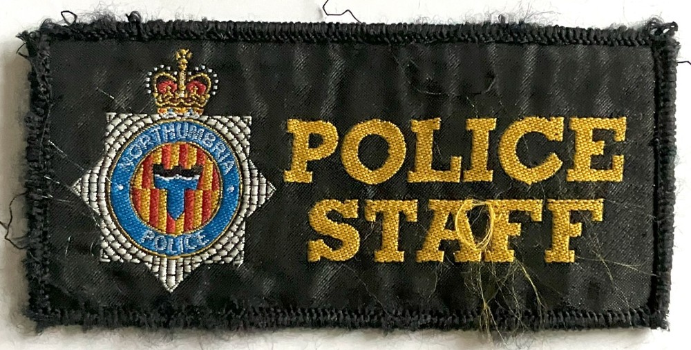Obsolete British Northumbria Police rectangular Police Staff patch