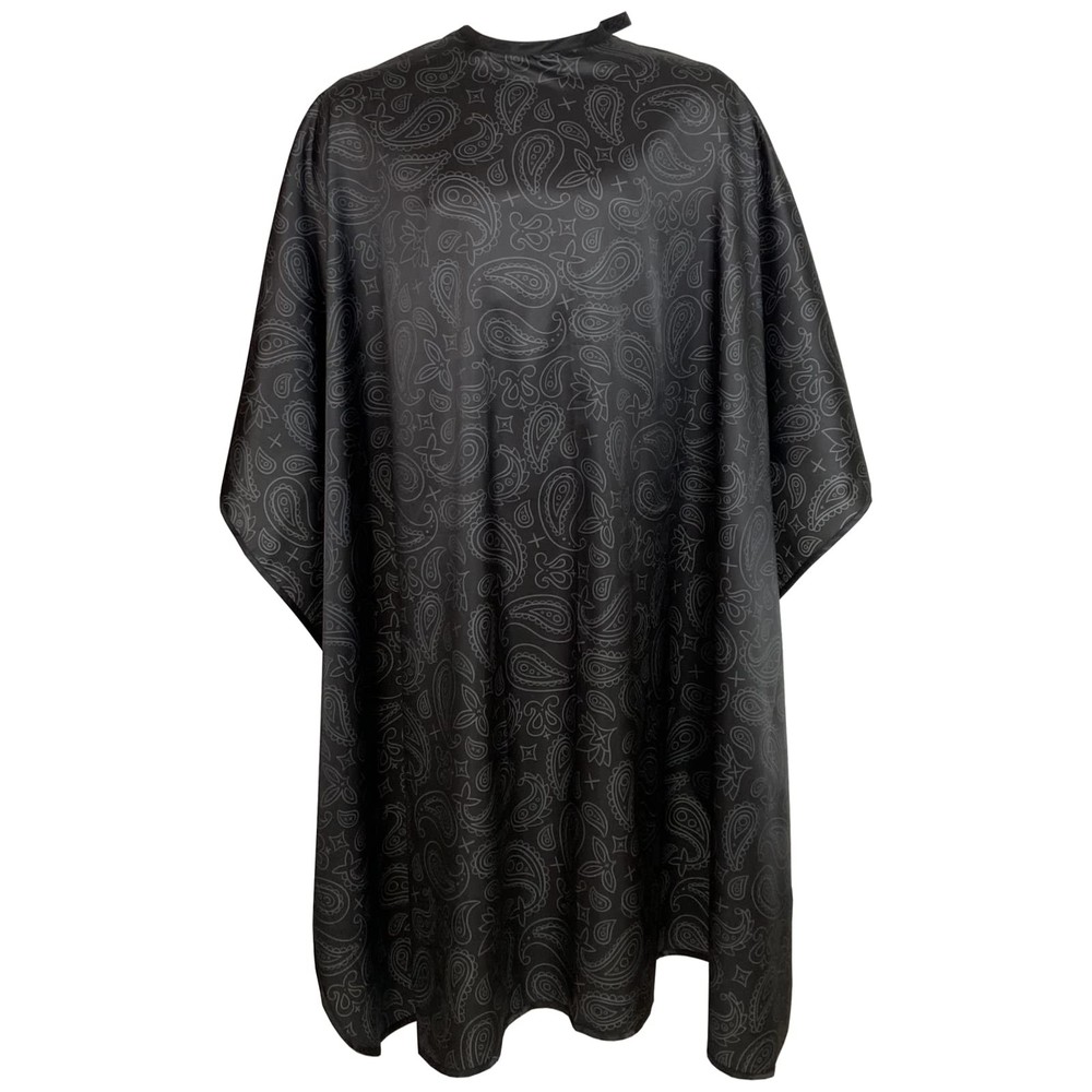 Barber Cape for Men, Haircut with Snaps, Professional Black Pattern