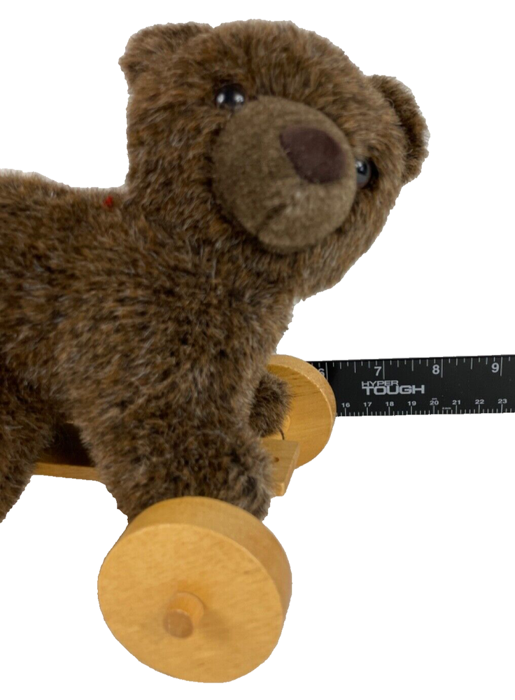 Applause Bear on Wheels Pull Toy