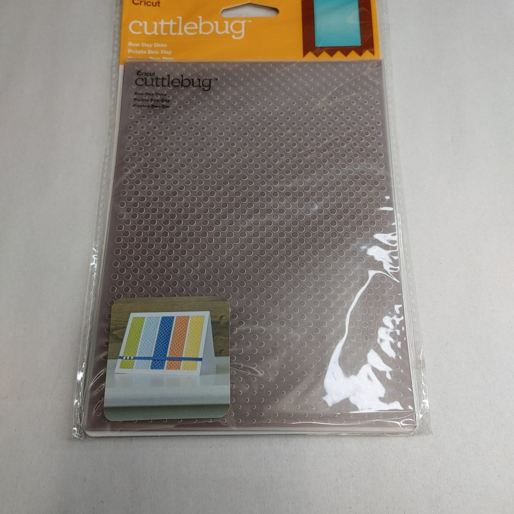 Cricut Cuttlebug Ben Day Dots Embossing Folder New