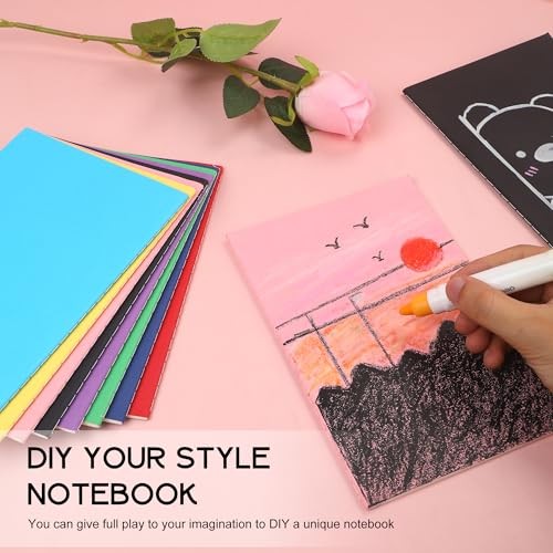 48 Pack A5 Lined Notebook Journals in Bulk, Colored Lined inner page-48 Pack