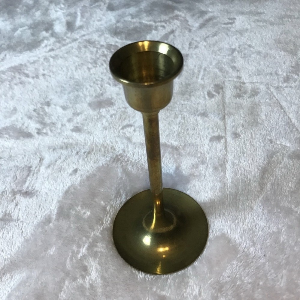 Vintage Solid Brass Elegant Gold Candlestick Holder Tabletop for Candlesticks 6”