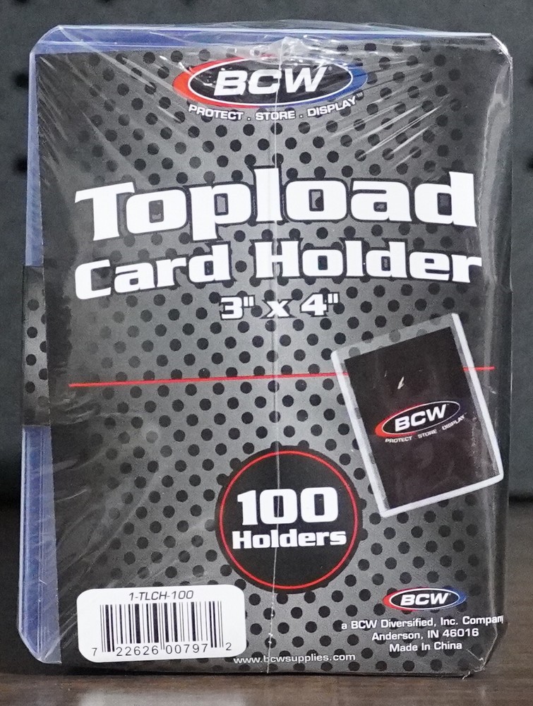 (200) Standard 3x4" Toploader Card Holders (20 Pt. Thickness) BCW NEW
