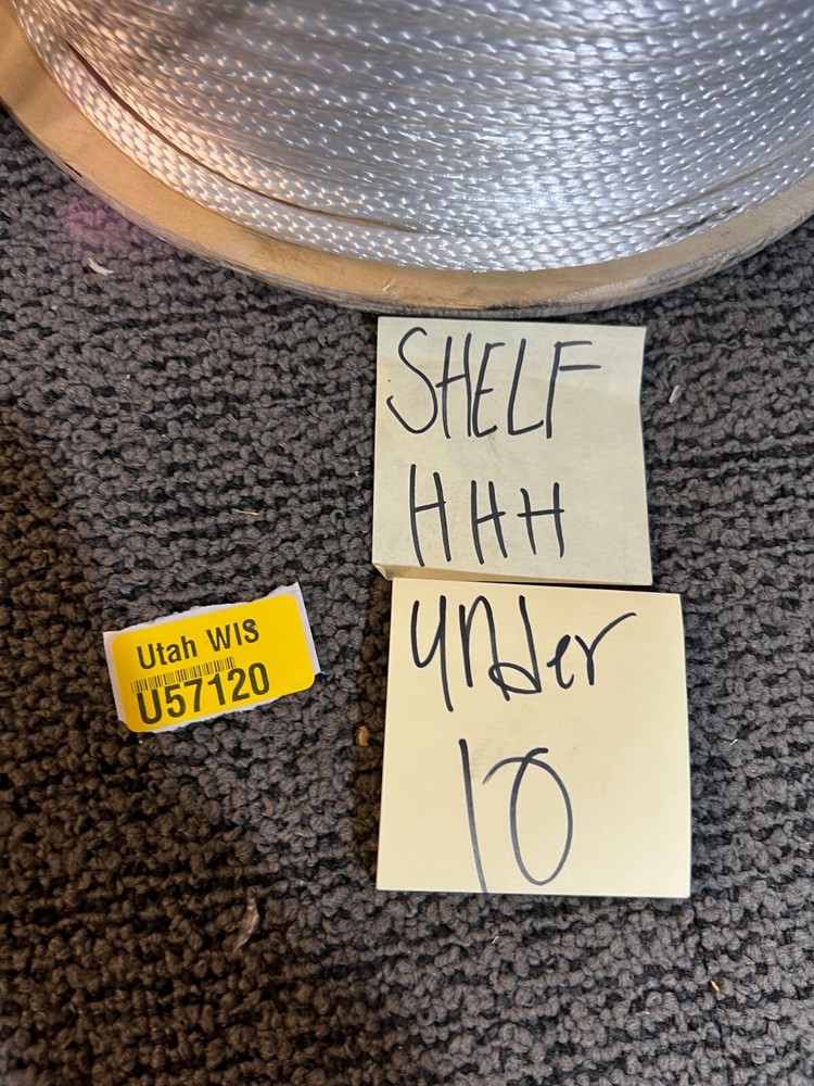 SOLID NYLON BRAID WITH WIRE CENTER 1000FT #12 3/8 Inches Diameter