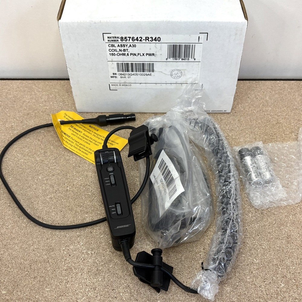 New Bose A30 Controller w/ Lemo Plug 150 Ohm Mic, Coiled Cable, No Bluetooth