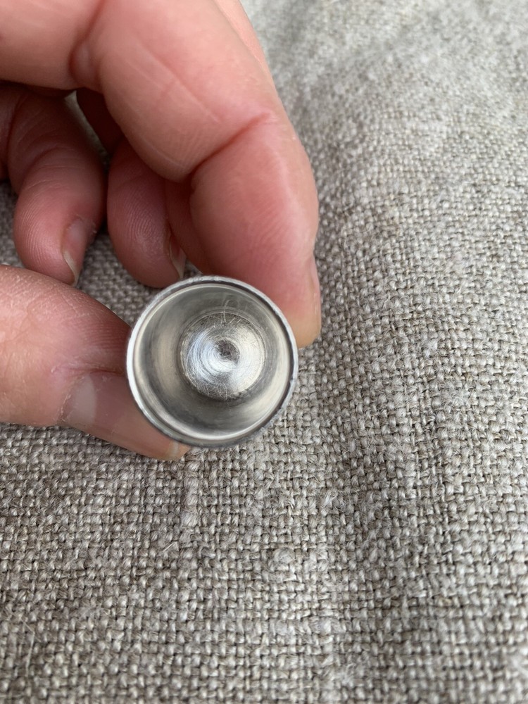 Vintage Sterling Silver Monogrammed Thimble Sz10