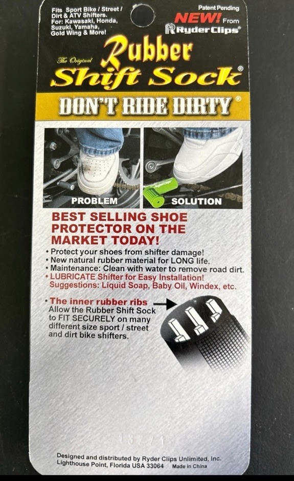 Rubber Shift Sock Boot and Shoe Protector Shift Cover Blue