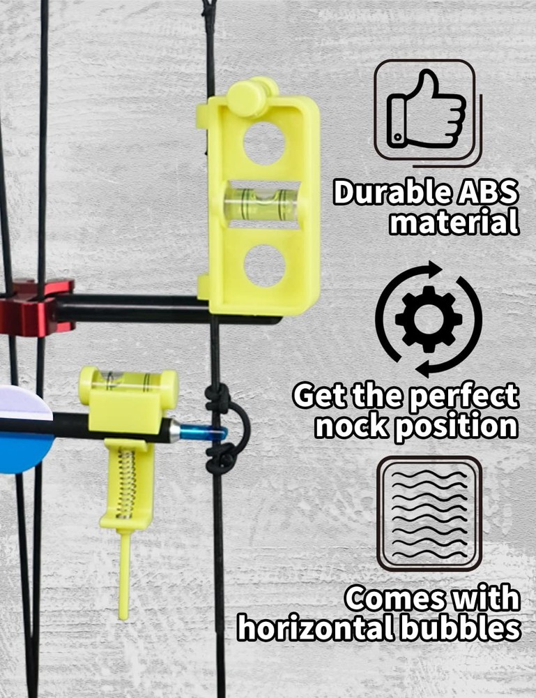 THREE ARCHERS Archery Bow Tuning and Mounting String Level Combo Kit Yellow
