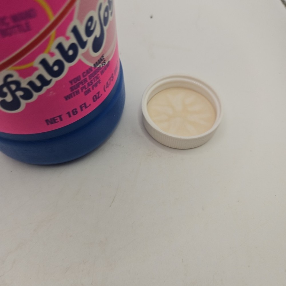 Two Vintage Bubble Joy Bubble Solution 16 Oz. Bottles W/ Plastic Wand Sealed