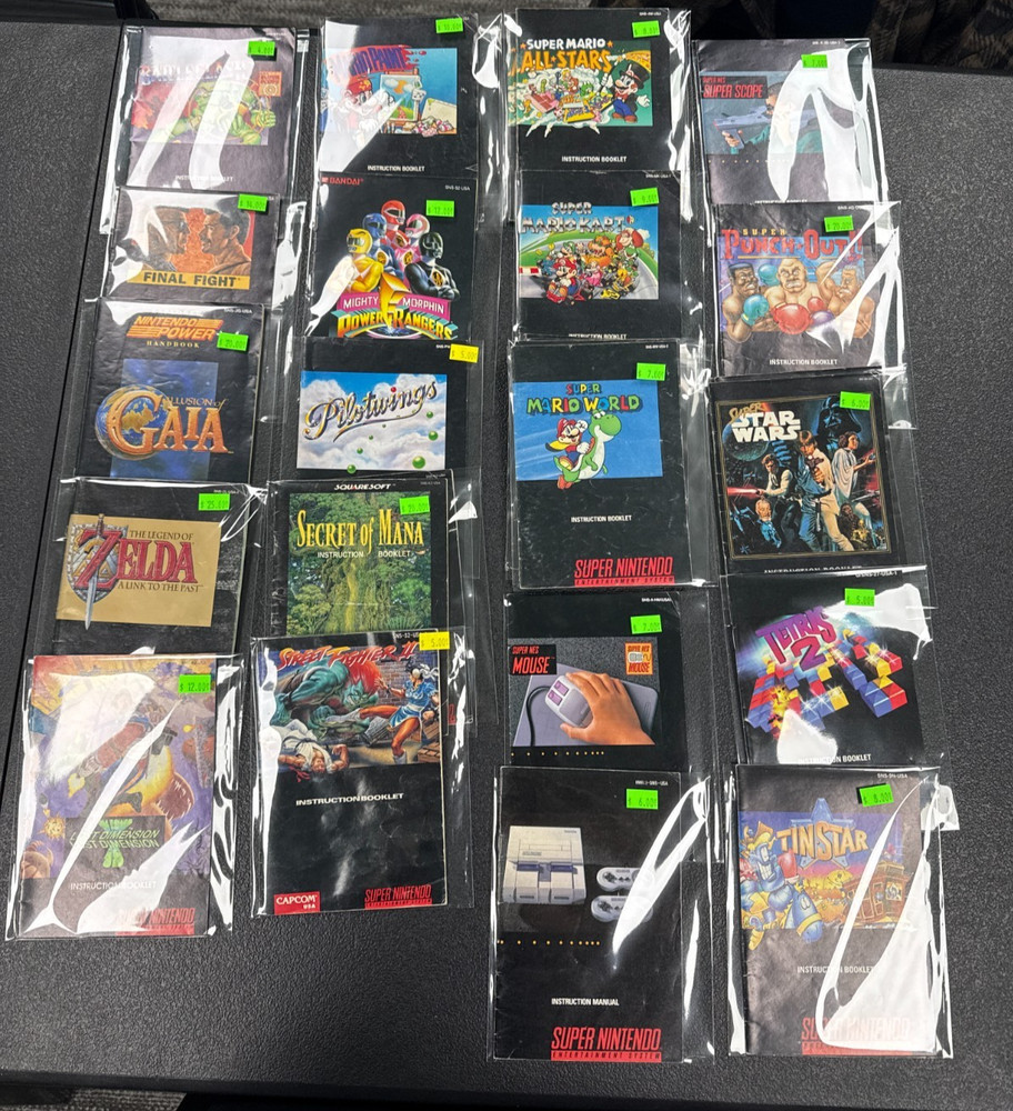 SNES Manual Lot
