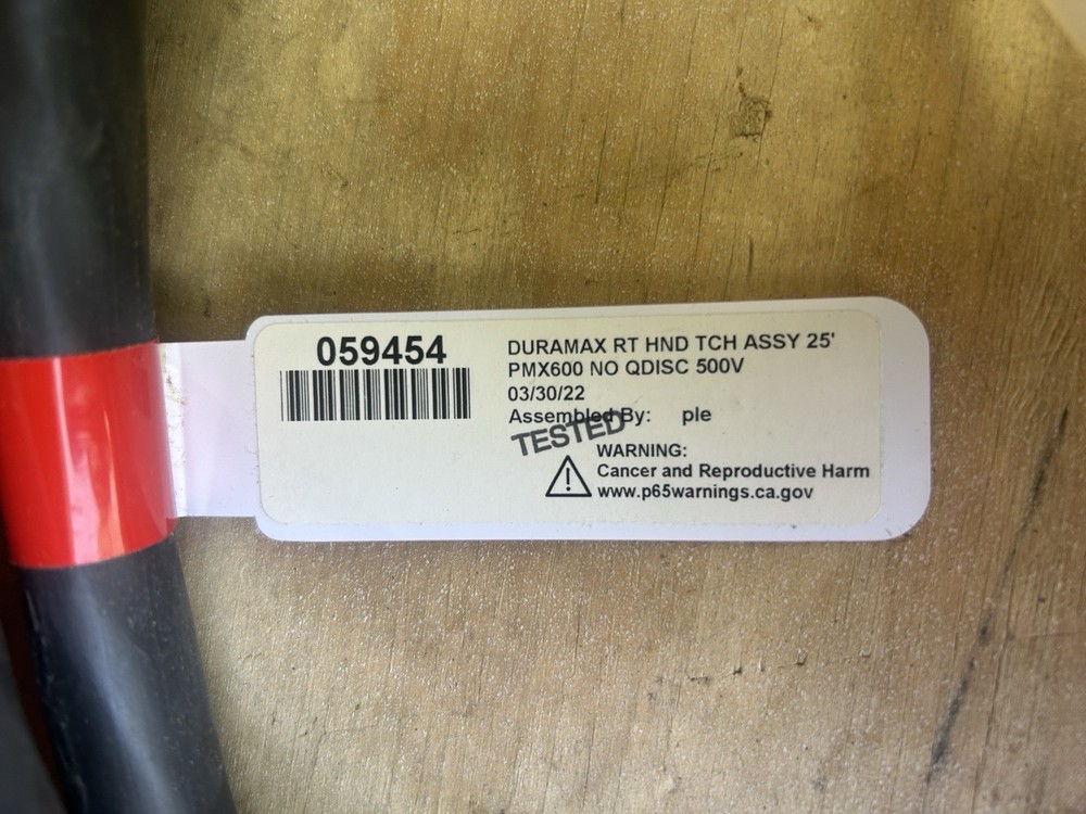 EUC Hypertherm 059494 Powermax 600 Replacement Hand Torch 25’ - Open Box