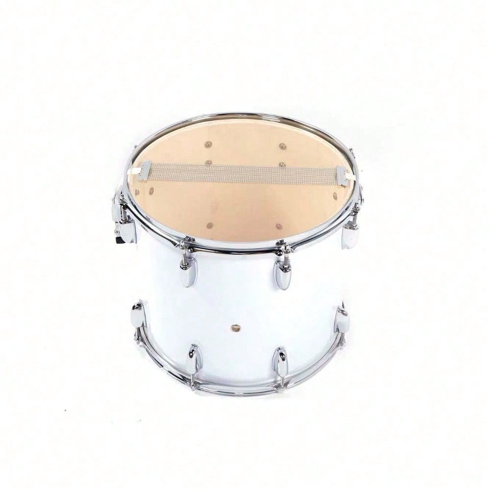 14 X10 Inches Marching Drum Drumsticks Key Strap White