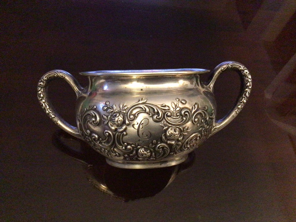 Vintage Dual Handle Gorham Sterling Silver Sugar Bowl