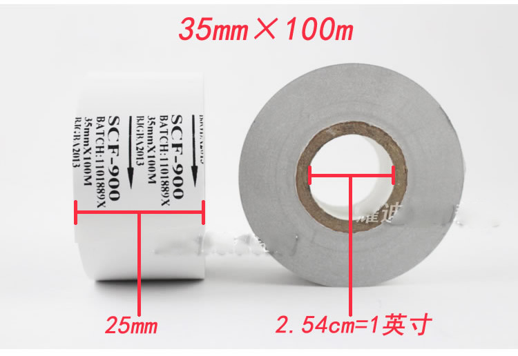 5 Rolls for coding Machine SCF900 White Thermal transfer ribbons 30mm*100m
