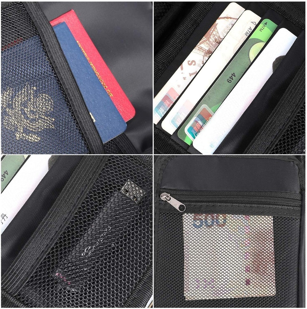 Organizer Case Fireproof Document Bag with Lock (9”x 5.3”x 3.7”), 3-Layer.