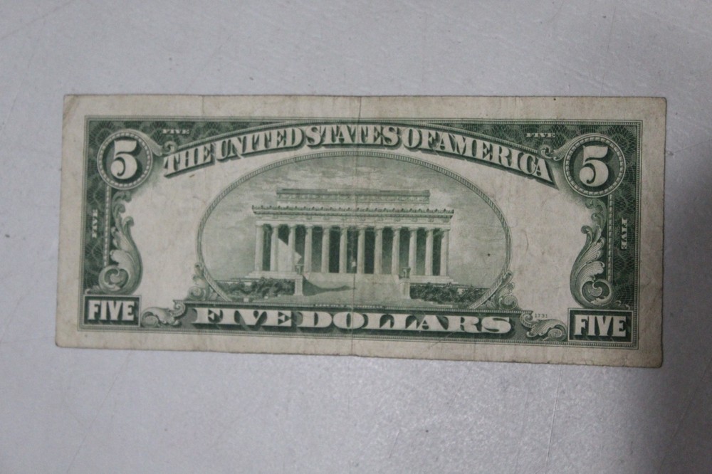 1934 C Philadelphia Green Seal Star Note $5