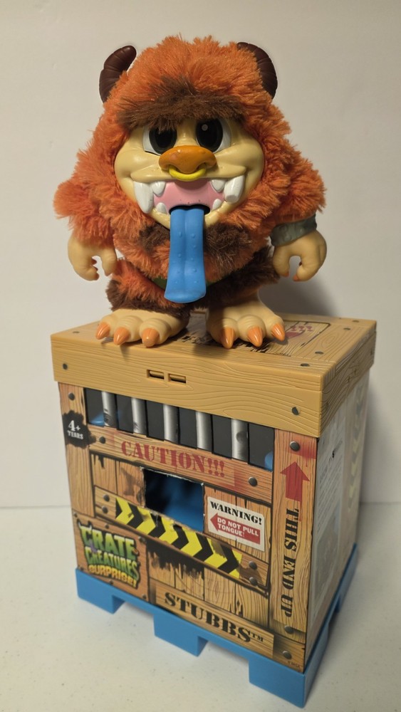STUBBS, The Crate Creatures Surprise Interactive Monster With Cage