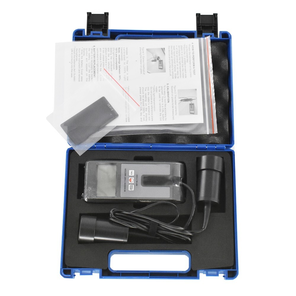 Window Tint Meter Light Transmittance Tester with Range 0%~100% Accuracy ±2%