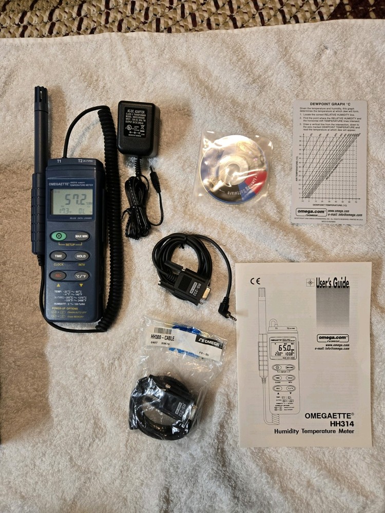 OMEGAETTE HH314 HUMIDITY TEMPERATURE METER DATA LOGGER