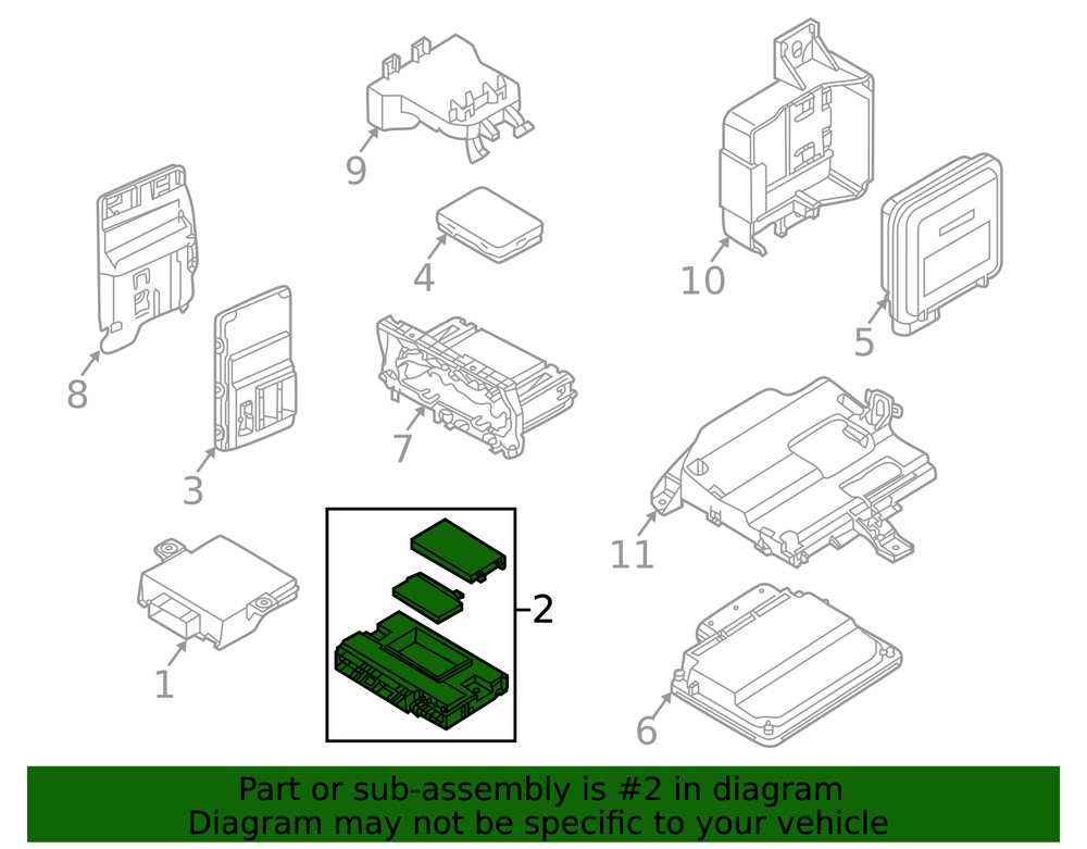 Genuine Audi Control Module 8W0-907-468-C