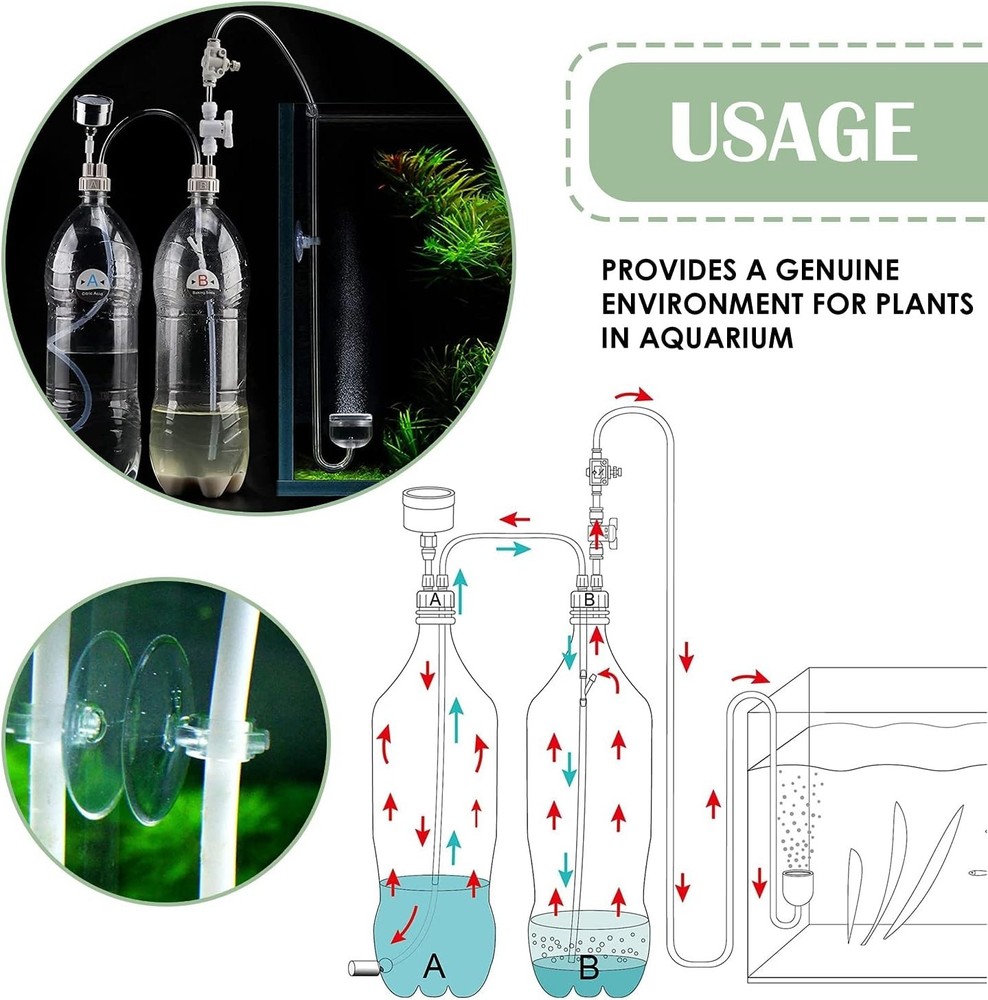 Efficient CO2 Regulator and Diffuser Kit for Sustainable Aquarium Plant Growth