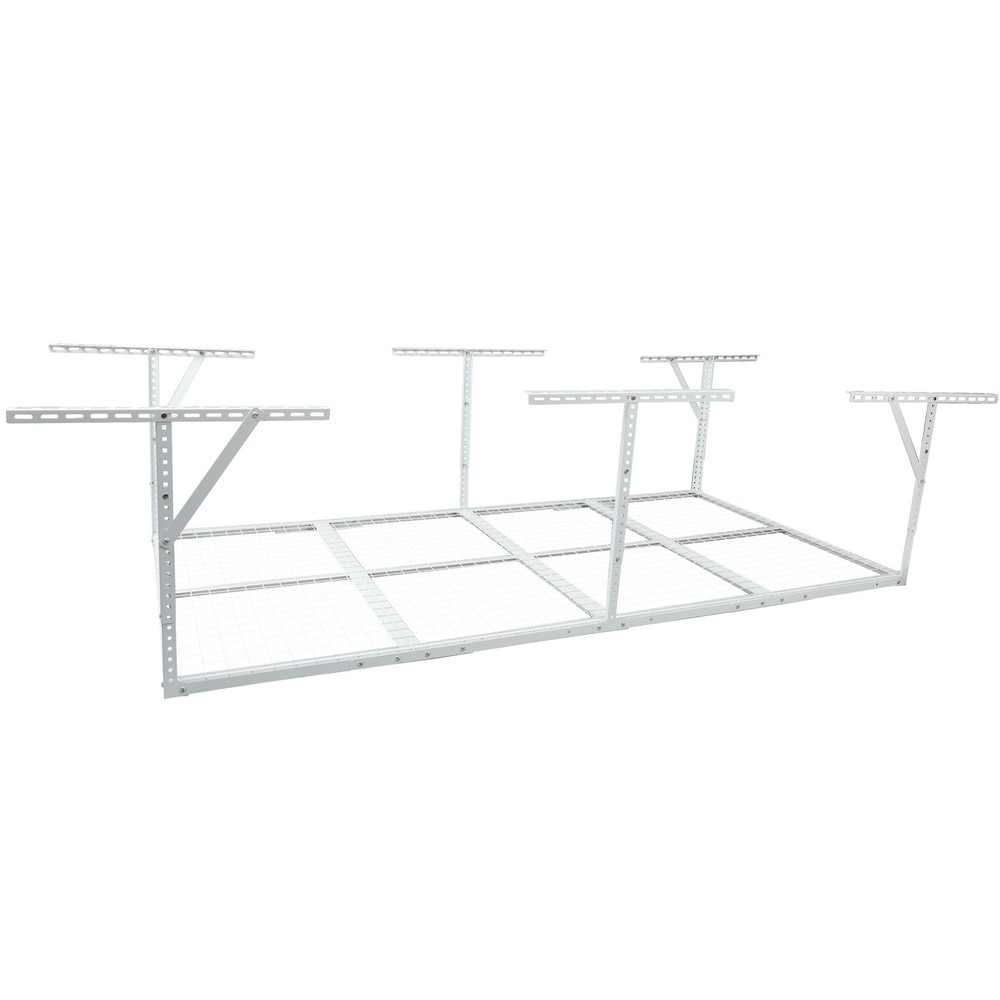 4x8FT Adjustable Ceiling Overhead Garage Storage Rack 600lbs Wall Tool Rack