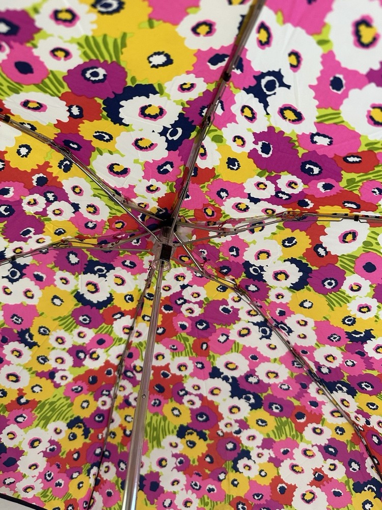 Vintage Totes Umbrella M Medium Coverage Mini Compact W Case Floral Design EUC