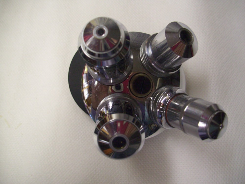 Four (4) Objective Lenses with Nose Piece for Microscope Projectina Achromat