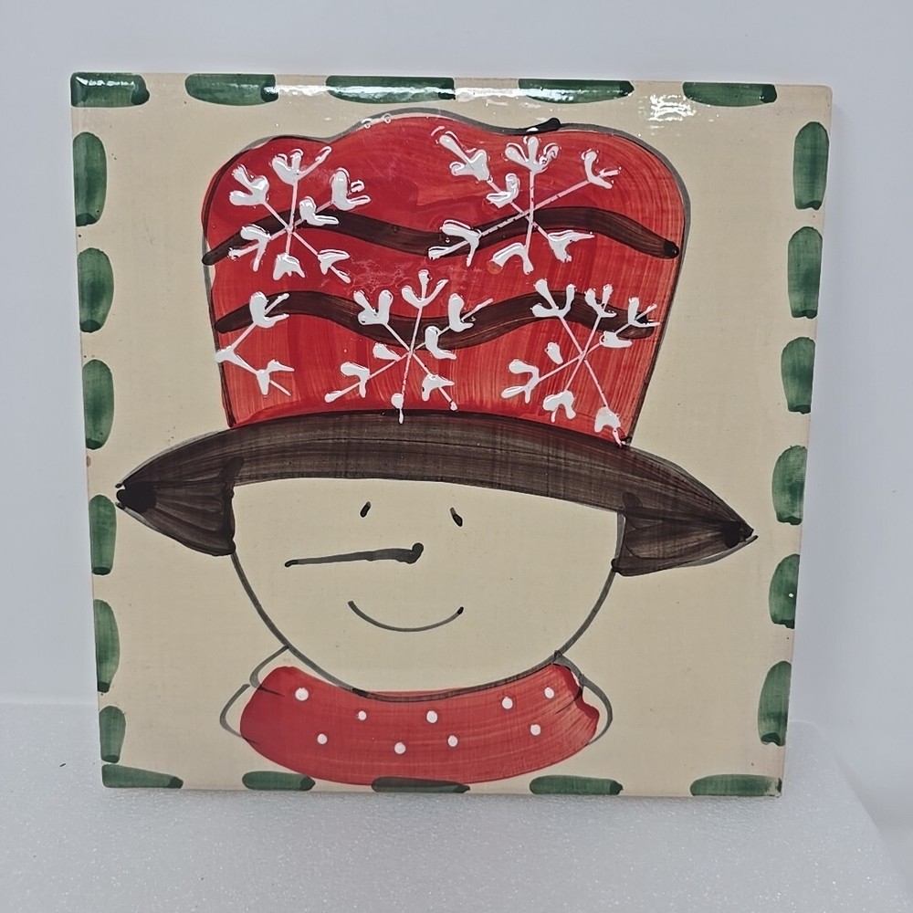 Marco e Cristina Hand Painted Snowman Trivet