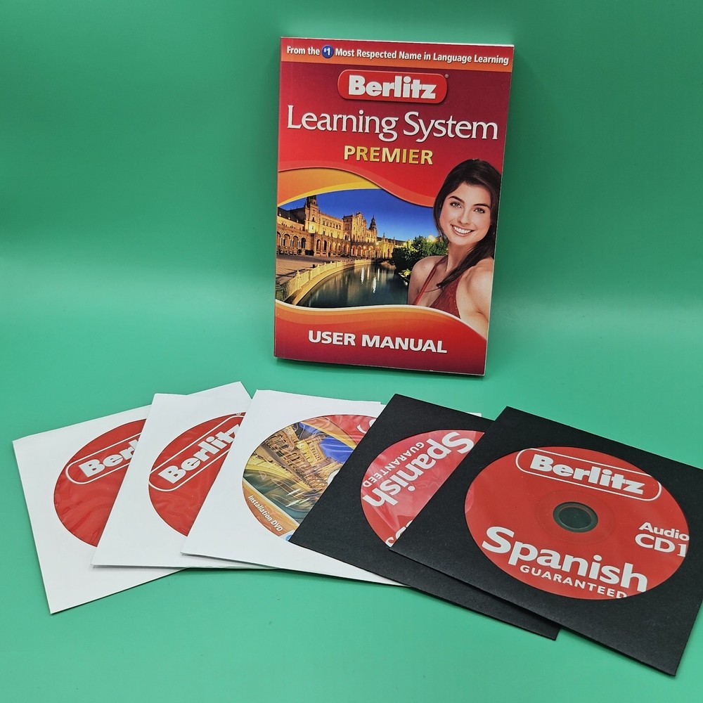 Nova Development Berlitz Spanish Premier Full Version for Windows 5 Disc CD SET