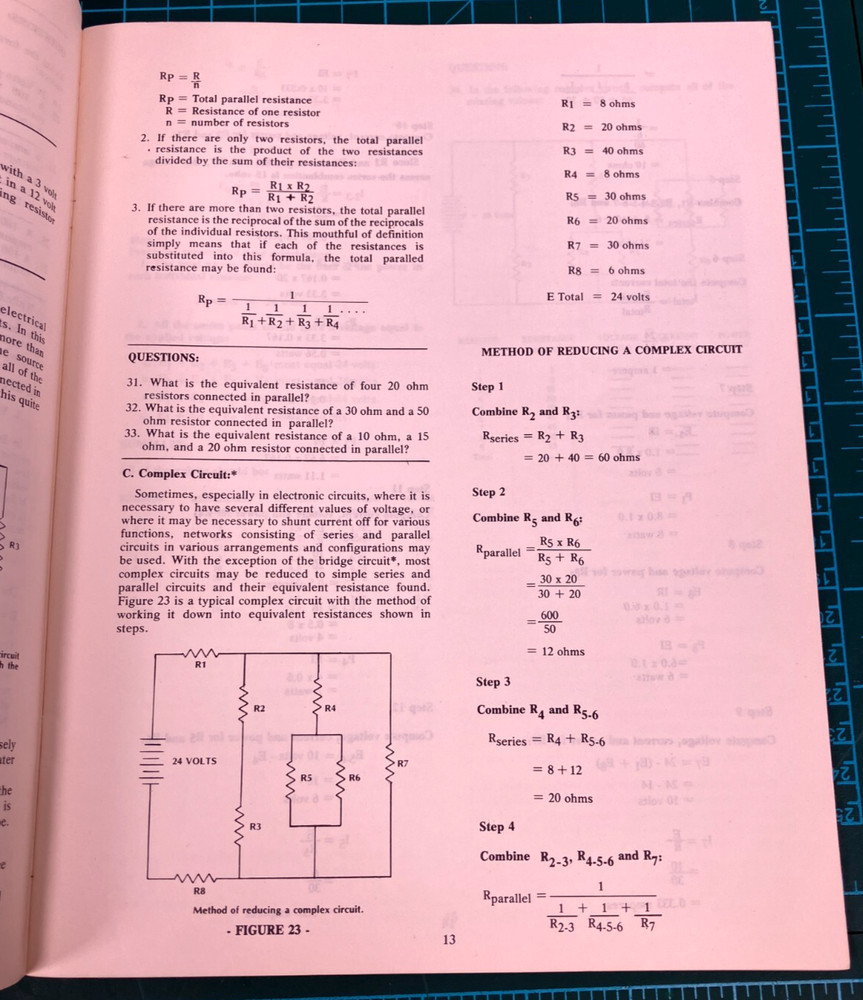Aviation Technician Training Course Aircraft Basic Electric Manual 1974 English