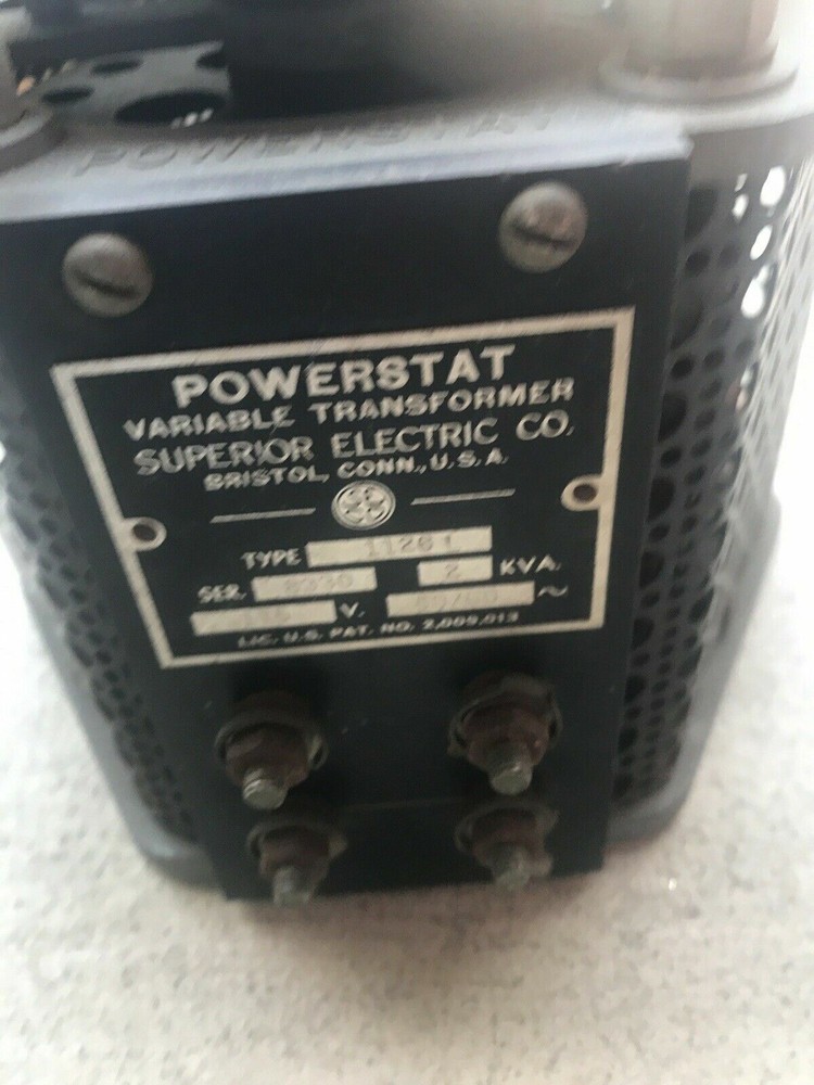 Power Stat Variable Transformer Superior Electric Company