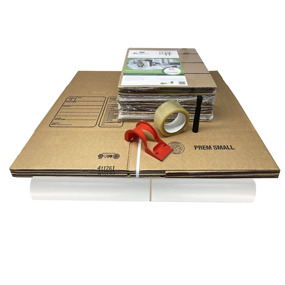 UBOXES Kitchen Moving Box Kit # 1 Boxes & Small Kit, Brown