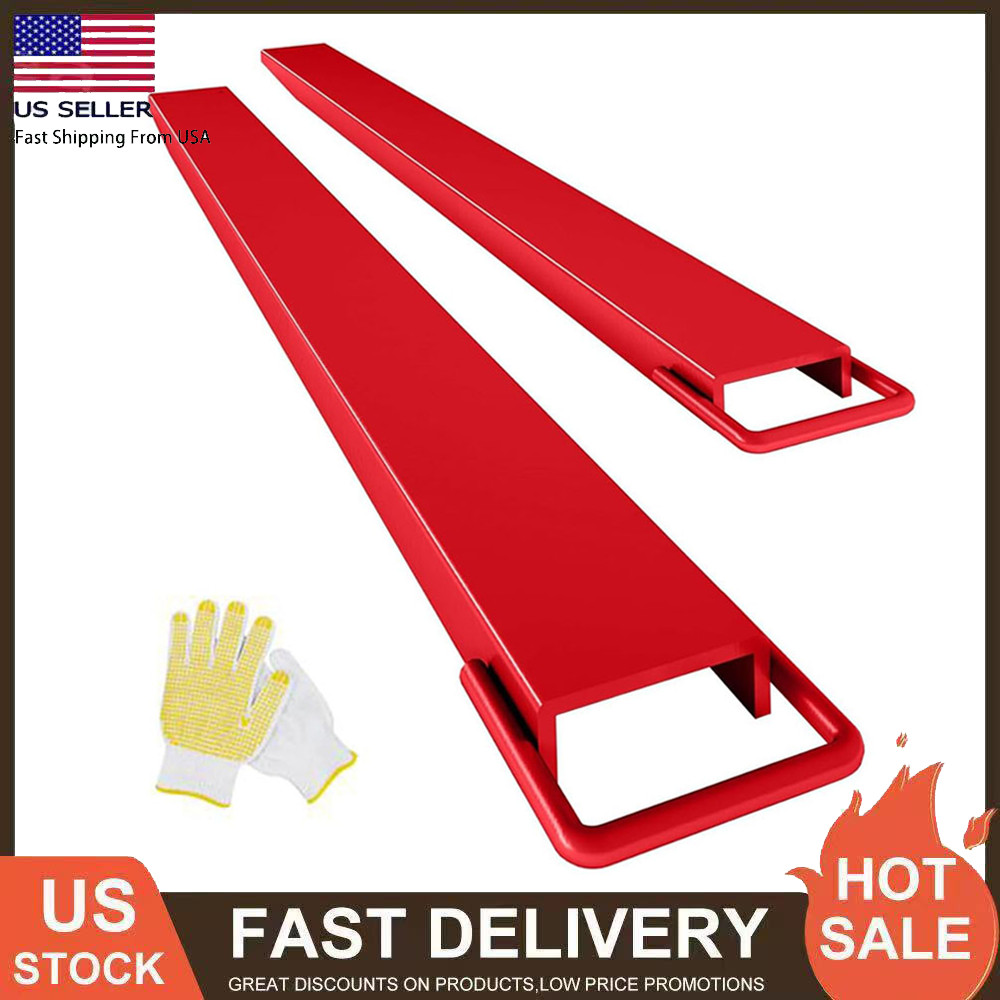 1 Pair 60''/72"/84" Length Pallet Fork Extensions 4.5" Width Forklift Extensions